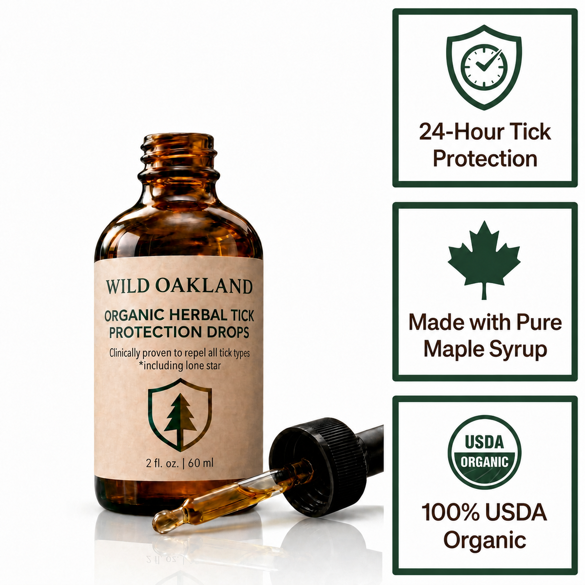 WildOakland® Tick Protection Drops