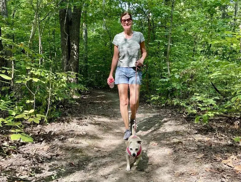 Hiking with a dog